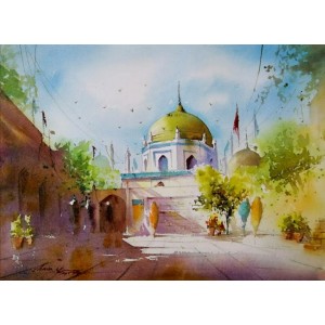 Shaima Umer, 15 x 11 Inch, Water Color on Paper, Cityscape Painting, AC-SHA-052